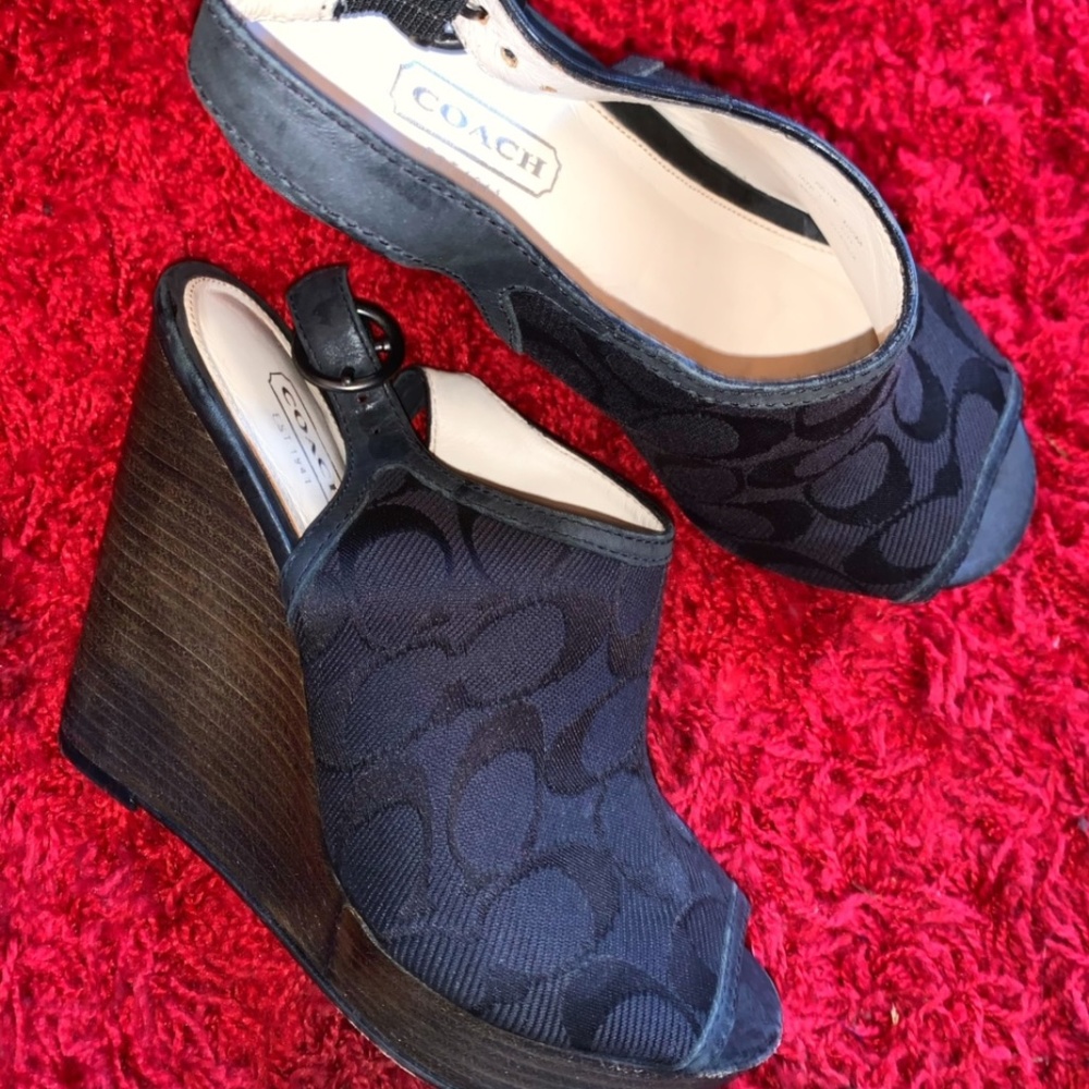 Coach wedges! So cute. real coach
